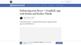 
                            4. Enhancing your React + GraphQL app with Redux and Redux-Thunk