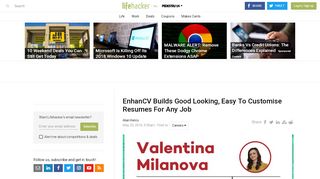 
                            9. EnhanCV Builds Good Looking, Easy To Customise Resumes For Any ...