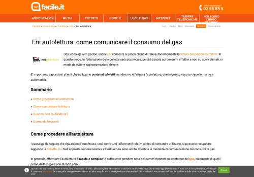 
                            10. Eni autolettura: come comunicare il tuo consumo | Facile.it