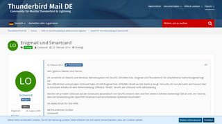 
                            6. Enigmail und Smartcard - OpenPGP Verschlüsselung & Unterschrift ...