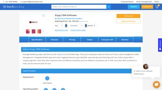 
                            8. Enjay CRM Software-Discounts, Pricing, Ratings and Reviews in 2019