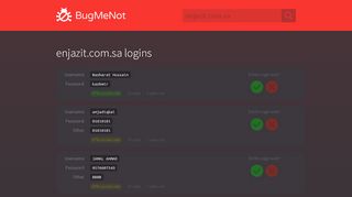 
                            5. enjazit.com.sa passwords - BugMeNot