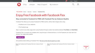 
                            7. Enjoy FREE Facebook with Facebook Flex | Vodacom Siyakha