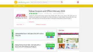 
                            3. Enjoy Great Nykaa Coupons: Up to 80% + ₹200 OFF, Verified 27 mins ...