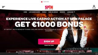 
                            5. Enjoy Live Casino Action at Spin Palace Online Now!