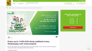 
                            13. Enjoy up to 1.000.000 dong cashback every Wednesday with ... - Big C
