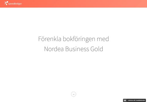 
                            7. Enklare bokföring med Nordea Business Gold - Speedledger