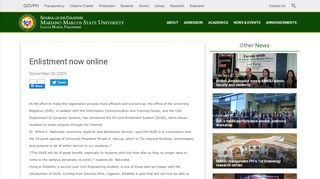 
                            5. Enlistment now online - Mariano Marcos State University