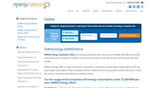 
                            6. ENMAX Energy Electricity Plans & Natural Gas Rates - Energyrates.ca