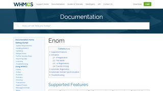 
                            7. Enom - WHMCS Documentation