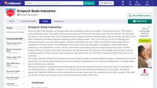 
                            4. Enopeck Seals Industries - Manufacturer from Borivali West, Mumbai ...