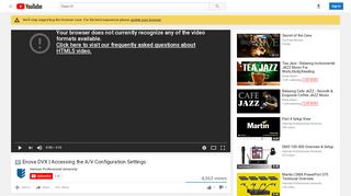 
                            12. Enova DVX | Accessing the A/V Configuration Settings - YouTube