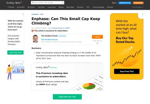 
                            13. Enphase: Can This Small Cap Keep Climbing? - Enphase Energy Inc ...