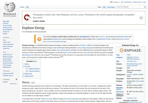 
                            6. Enphase Energy - Wikipedia