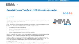 
                            11. Enpocket Powers Vodafone's MMS Stimulation Campaign | Mobile ...