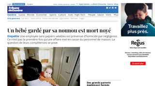 
                            11. Enquête: Un bébé gardé par sa nounou est mort noyé - News Genève ...