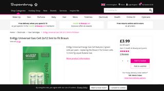 
                            7. EnRgy Universal Gas Cell 2x12.5ml to fit Braun | Superdrug