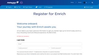 
                            5. Enrich | Registration - Malaysia Airlines