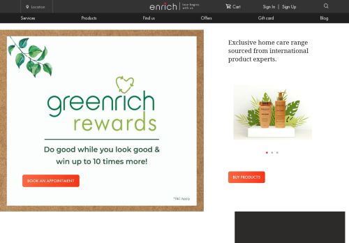 
                            4. Enrich Salon - Hair, Skin & Beauty Salon