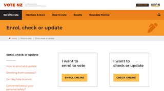 
                            8. Enrol, Check or Update Now! | Electoral Commission - Elections NZ