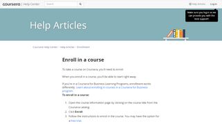
                            6. Enroll in a course – Coursera Help Center