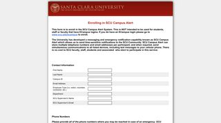 
                            8. Enroll in SCU Campus Alert - Qualtrics