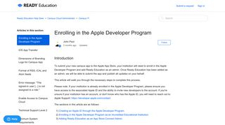 
                            8. Enrolling in the Apple Developer Program – Ready Education Help Desk