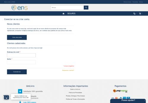 
                            10. ENS Login do cliente - ENS - UmLivro