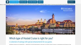 
                            6. Ensemble Hosted Cruises: Choosing a Cruise