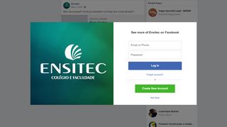 
                            6. Ensitec - Bom dia pessoal!! Vocês já acessaram os blogs... | Facebook