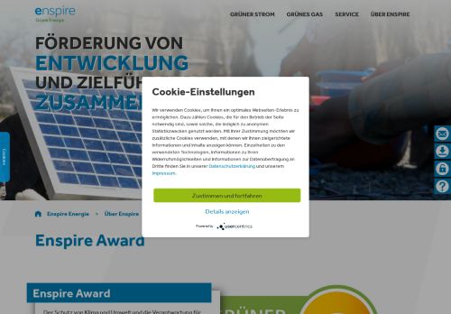 
                            3. Enspire Award | Enspire - 100% Ökostrom aus Wasserkraft
