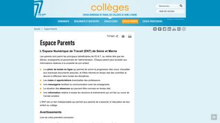 
                            4. Ent77 - Espace Parents