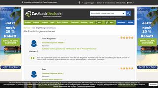 
                            6. Entdecke die Empfehlungen unserer Mitglieder auf CashbackDeals.de.