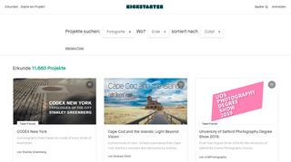 
                            6. Entdecken » Fotografie — Kickstarter