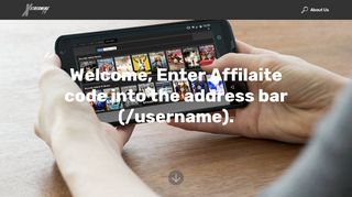 
                            6. Enter Affilaite code into the address bar (/username).