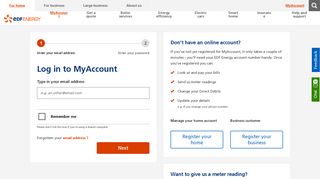 
                            8. Enter email address – EDF Energy