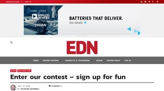 
                            11. Enter our contest – sign up for fun | EDN