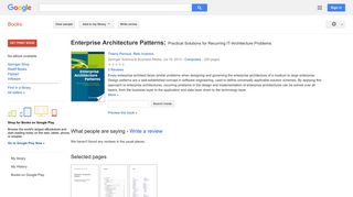 
                            11. Enterprise Architecture Patterns: Practical Solutions for Recurring ...