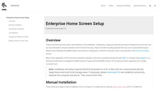 
                            1. Enterprise Home Screen Setup - Zebra Technologies Techdocs