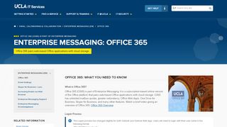 
                            13. Enterprise Messaging: Office 365 | UCLA IT Services