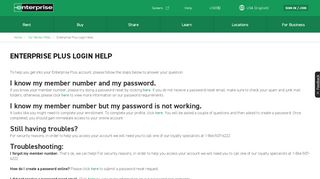 
                            2. Enterprise Plus Account Login Help | Enterprise Rent-A-Car