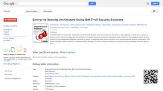 
                            6. Enterprise Security Architecture Using IBM Tivoli Security Solutions