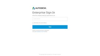 
                            4. Enterprise Sign In - Autodesk Accounts