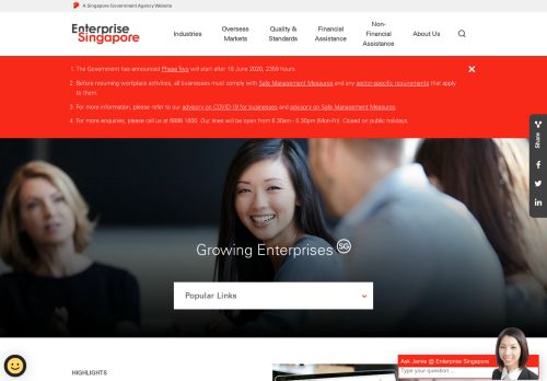 
                            2. Enterprise Singapore – Growing Enterprises
