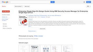 
                            10. Enterprise Single Sign-On Design Guide Using IBM ...