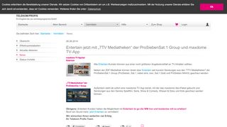 
                            9. Entertain jetzt mit „7TV Mediatheken“ der ProSiebenSat.1 Group und ...