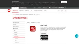 
                            9. Entertainment-Apps für TV und Musik | Vodafone