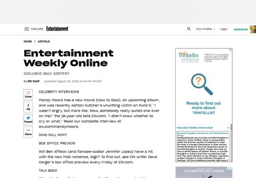 
                            6. Entertainment Weekly Online | EW.com