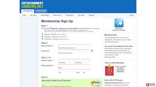 
                            9. EntertainmentCareers.Net - Signup