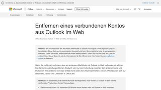 
                            9. Entfernen eines verbundenen Kontos aus Outlook im Web - Office ...